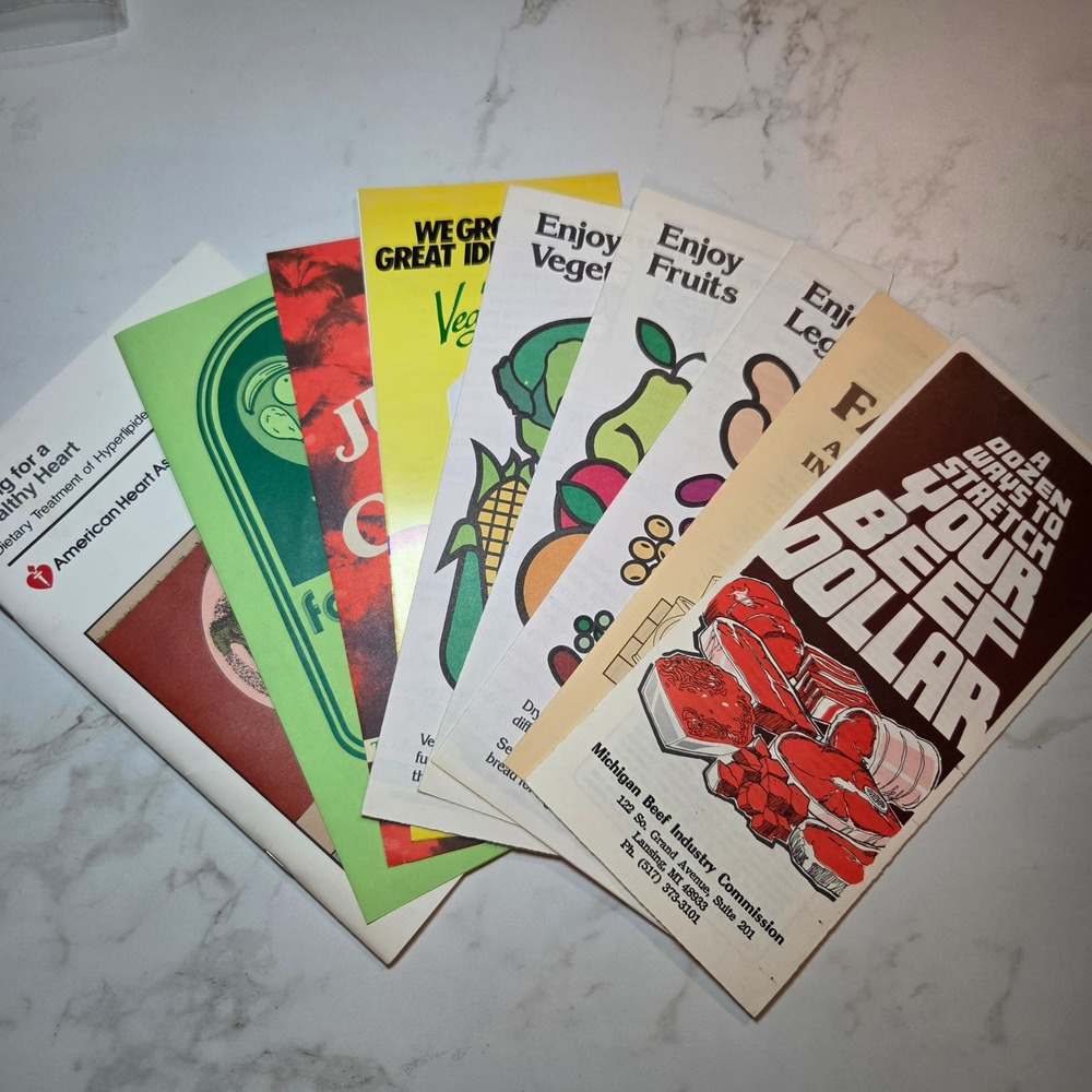 Vintage Nutrition‎ and Food Education Pamphlets Lot of 9 Del Monte AHA